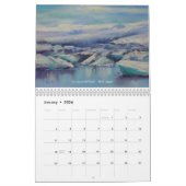 芸術家のカレンダーの目を通して見たアイスランド カレンダー (1月 2026)