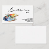 芸術家のスタジオの芸術の引くことの学校教師のパレットカード 名刺 (正面/裏面)