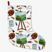 芸術家のスタジオの芸術はクリスマスのストッキングを供給します ラージクリスマスストッキング (正面)