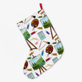 芸術家のスタジオの芸術はクリスマスのストッキングを供給します ラージクリスマスストッキング (裏面 (吊り時))