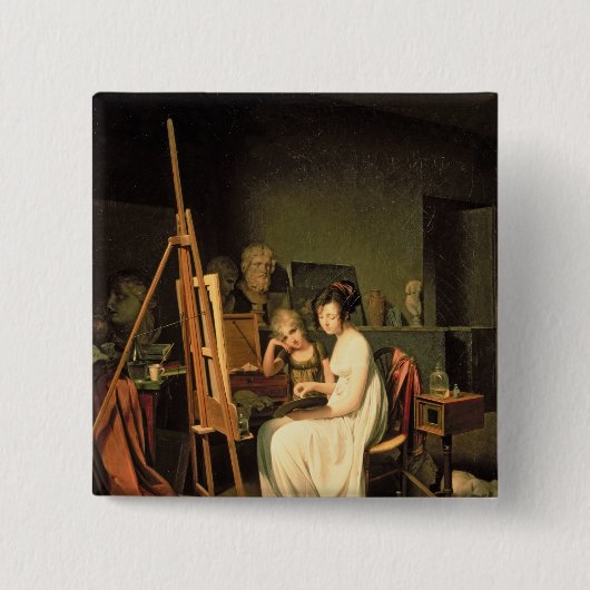 芸術家のスタジオ 缶バッジ (正面)