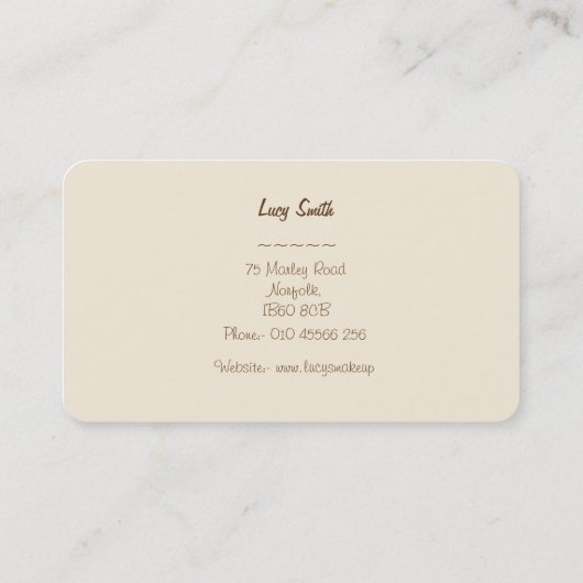 芸術家のデザインにレトロにバッグのbeauticansを構成させます 名刺 (裏面)