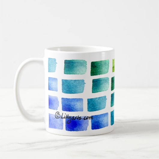 芸術家のパレットのマグ コーヒーマグカップ (左)