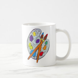芸術家のパレット コーヒーマグカップ