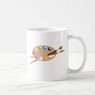 芸術家のパレット コーヒーマグカップ