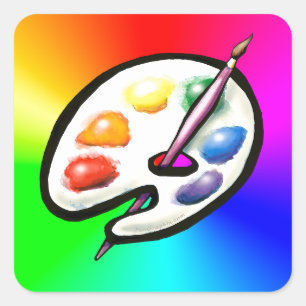 芸術家のパレット スクエアシール