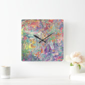 芸術家のパレット スクエア壁時計 (ホーム)