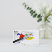 芸術家のパレット 名刺 (スタンド正面)