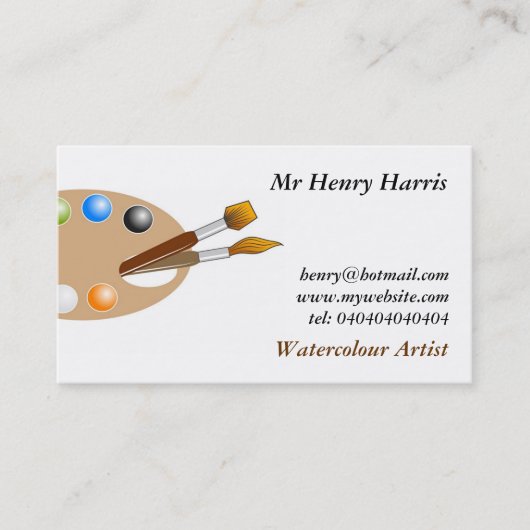 芸術家のパレット 名刺 (正面)