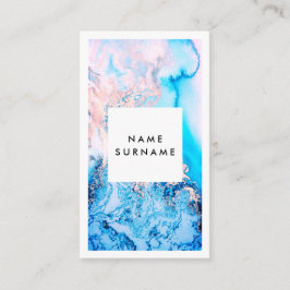 芸術家のピンクの水彩画の縦の名刺 名刺