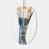 芸術家のブラシ セラミックオーナメント (左)