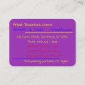 芸術家のペンキの渦巻の名刺 名刺 (裏面)