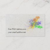 芸術家のペンキの(ばちゃばちゃ)跳ねる 名刺 (裏面)