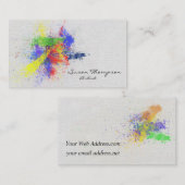 芸術家のペンキの(ばちゃばちゃ)跳ねる 名刺 (正面/裏面)