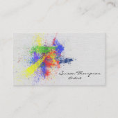 芸術家のペンキの(ばちゃばちゃ)跳ねる 名刺 (正面)