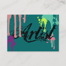 芸術家のペンキのSlotchesの名刺 名刺