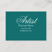 芸術家のペンキのSlotchesの名刺 名刺 (裏面)