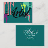 芸術家のペンキのSlotchesの名刺 名刺 (正面/裏面)