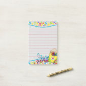 芸術家のペンキのsplatsのクレヨン箱のポスト・イットのパッド ポストイット (デスク上)