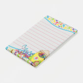 芸術家のペンキのsplatsのクレヨン箱のポスト・イットのパッド ポストイット (アングル)