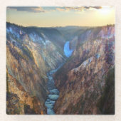 芸術家のポイントからの滝を下げて下さい ガラスコースター (正面)