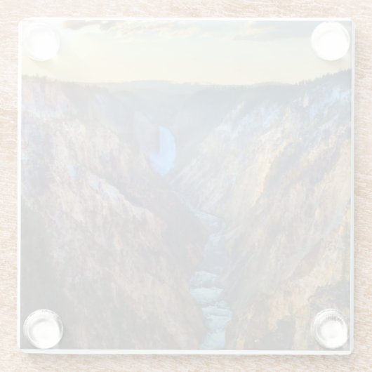 芸術家のポイントからの滝を下げて下さい ガラスコースター (裏面)