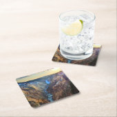 芸術家のポイントからの滝を下げて下さい スクエアペーパーコースター (インサイチュ)