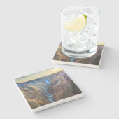 芸術家のポイントからの滝を下げて下さい ストーンコースター (横)