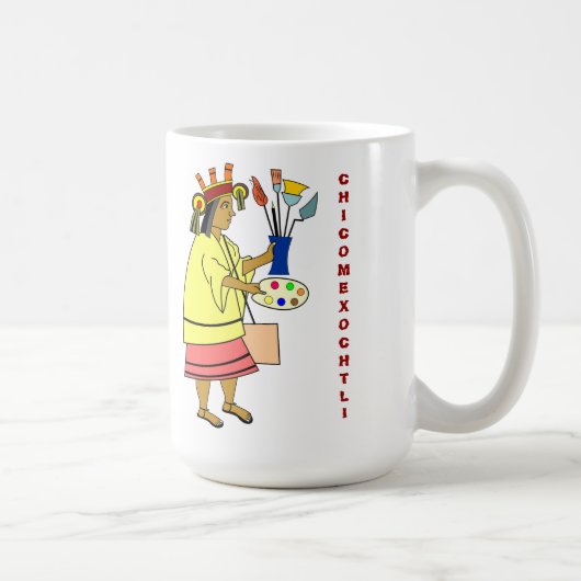 芸術家のマグのChicomexochtliのパトロンの神 コーヒーマグカップ (右)
