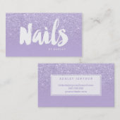 芸術家のモダンなタイポグラフィのラベンダーを紫色釘付けします 名刺 (正面/裏面)