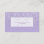 芸術家のモダンなタイポグラフィのラベンダーを紫色釘付けします 名刺 (裏面)