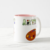 芸術家の創造的なコーヒー・マグ ツートーンマグカップ (正面右)