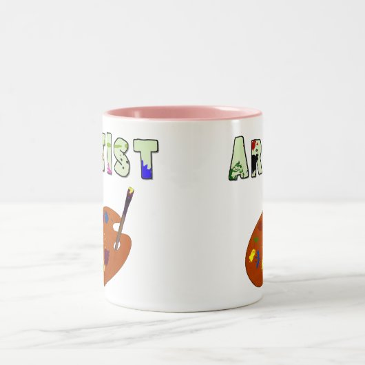 芸術家の創造的なコーヒー・マグ ツートーンマグカップ (中央)