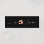 芸術家の口紅のキスのミニマリストを構成して下さい スキニー名刺 (正面)