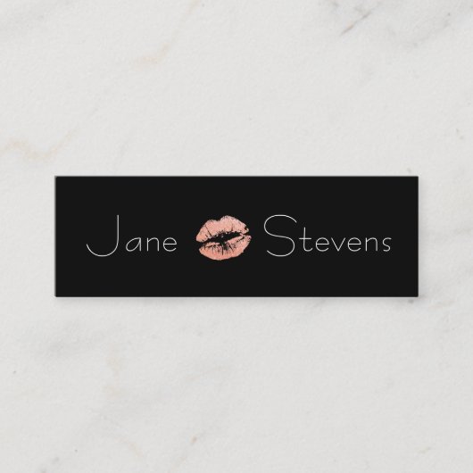 芸術家の口紅のキスのミニマリストを構成して下さい スキニー名刺 (正面)