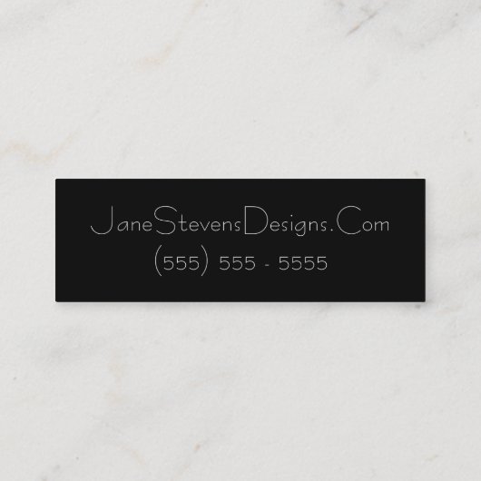 芸術家の口紅のキスのミニマリストを構成して下さい スキニー名刺 (裏面)