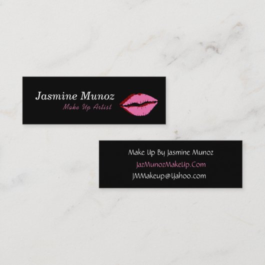 芸術家の口紅のキスを構成して下さい スキニー名刺 (正面/裏面)
