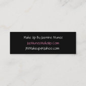 芸術家の口紅のキスを構成して下さい スキニー名刺 (裏面)