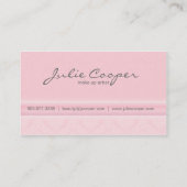 芸術家の名刺のピンクの唇のダマスク織を構成して下さい 名刺 (裏面)