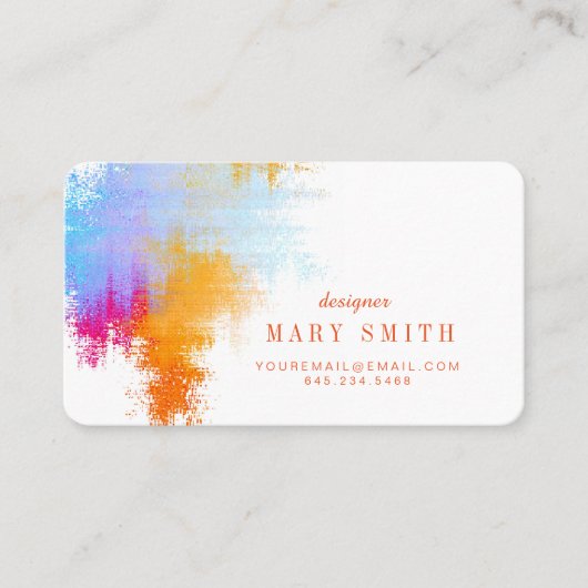 芸術家の名刺の丸かど 名刺 (正面)