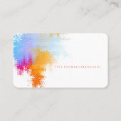 芸術家の名刺の丸かど 名刺 (裏面)