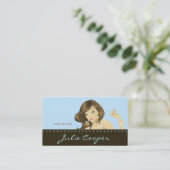 芸術家の名刺の青の女性を構成して下さい 名刺 (スタンド正面)