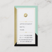 芸術家の名刺-シックな幾何学的--を構成して下さい 予約カード (裏面)