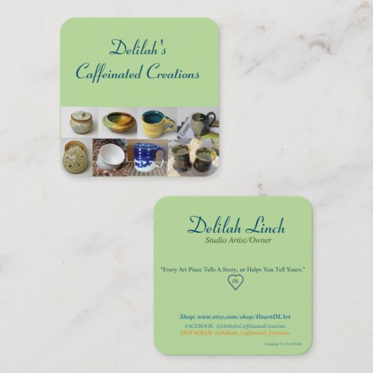 芸術家の名刺 スクエア名刺 (正面/裏面)