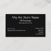 芸術家の名刺 名刺 (裏面)