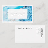芸術家の大理石の水の銀の水彩画の名刺 名刺 (正面/裏面)