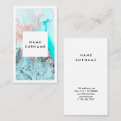 芸術家の大理石の水彩画の縦の名刺 名刺 (正面/裏面)