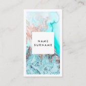 芸術家の大理石の水彩画の縦の名刺 名刺 (正面)
