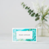 芸術家の大理石の真新しい金ゴールドの水彩画の名刺 名刺 (スタンド正面)