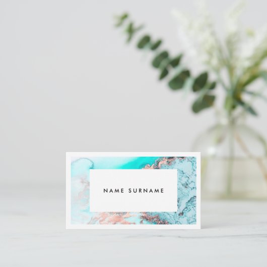 芸術家の大理石の金ゴールドの水彩画の名刺 名刺 (スタンド正面)